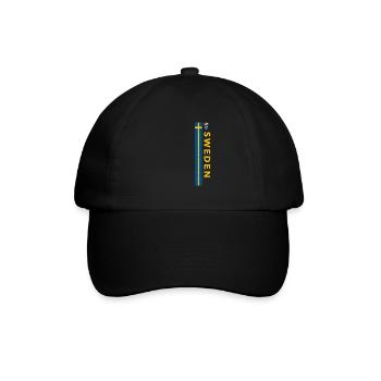 Schweden - Baseballkappe - Schwarz/Schwarz - Vorne