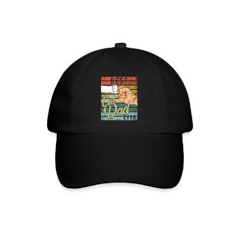 Best Cat Dad Ever Katzenpapa Ghettofaust - Baseballkappe - Schwarz/Schwarz - Vorne