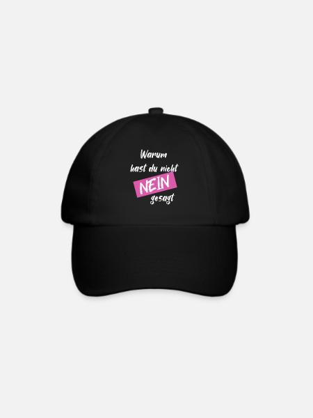 Warum hast Du nicht nein gesagt - Baseballkappe - Schwarz/Schwarz