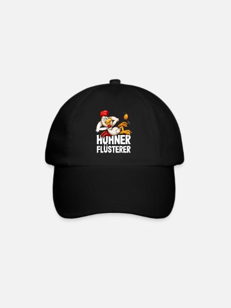 Hühner Flüsterer Lustiges Landwirt Bauer Huhn - Baseballkappe - Schwarz/Schwarz