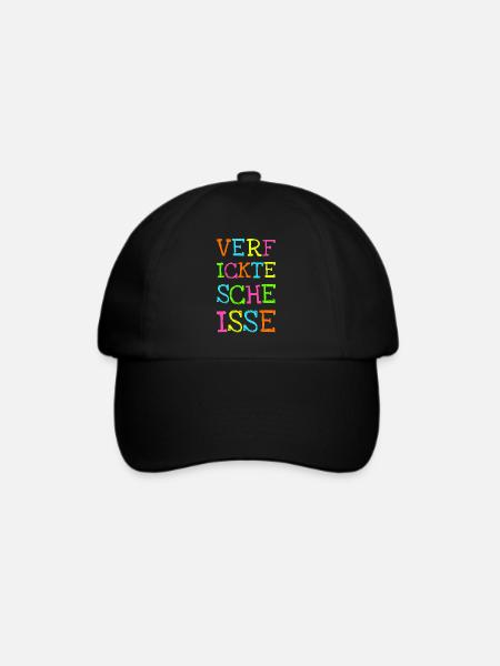 Verfickte Scheiße Schimpfwörter Flüche Spruch - Baseballkappe - Schwarz/Schwarz
