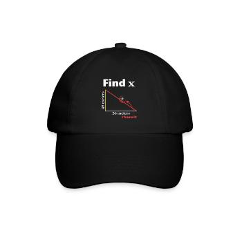 Pythagoras Triangle Mathematiker oder Mathe-Lehrer - Baseballkappe - Schwarz/Schwarz - Vorne