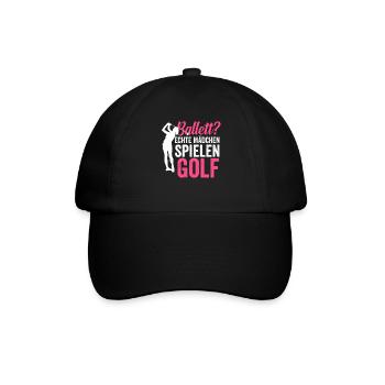Golf Golferin - Baseballkappe - Schwarz/Schwarz - Vorne
