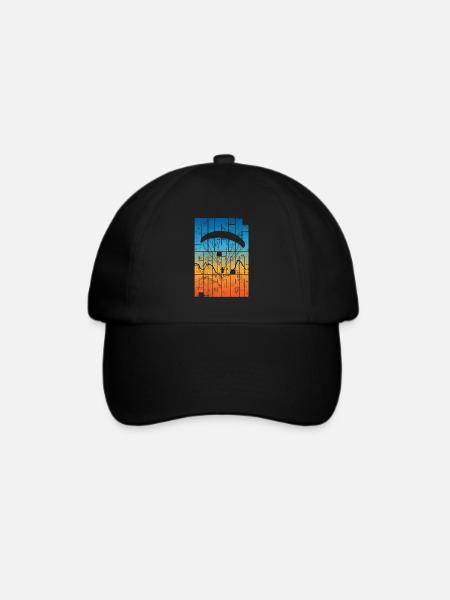 Cooles Geschenk für Gleitschirmflieger Paraglider - Baseballkappe - Schwarz/Schwarz