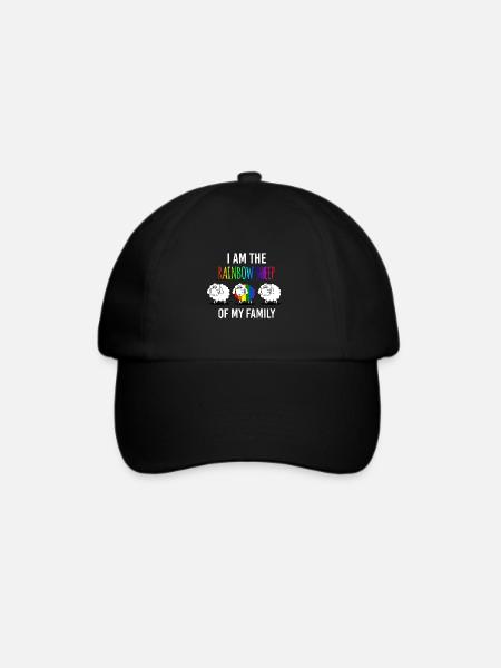 LGBT - Baseballkappe - Schwarz/Schwarz