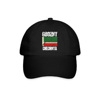 Grozny Chechnya, Chechen Flag - Baseballkappe - Schwarz/Schwarz - Vorne