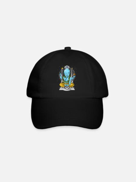 Shiva Psychedelische Meditation - Baseballkappe - Schwarz/Schwarz
