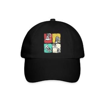 Tuba T-Shirt Sousaphon Blasmusik Musik Big Band - Baseballkappe - Schwarz/Schwarz - Vorne