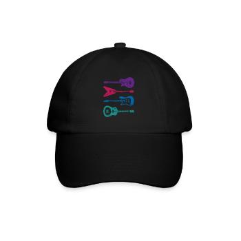 Gitarre E-Gitarre - Baseballkappe - Schwarz/Schwarz - Vorne