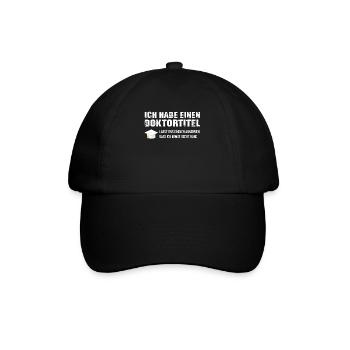 Doktortitel Spruch Doktor Geschenk Promotion - Baseballkappe - Schwarz/Schwarz - Vorne