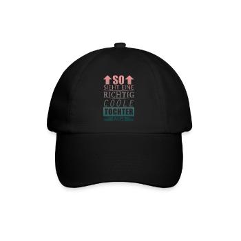 Richtig Coole Tochter Beste Tochter Geschenk Damen - Baseballkappe - Schwarz/Schwarz - Vorne