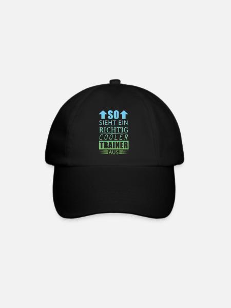 Cooler Trainer Lustiger Spruch Geschenk Herren - Baseballkappe - Schwarz/Schwarz
