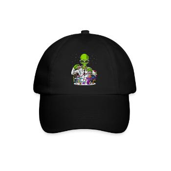 Alien Chemistry Scientist - Baseballkappe - Schwarz/Schwarz - Vorne