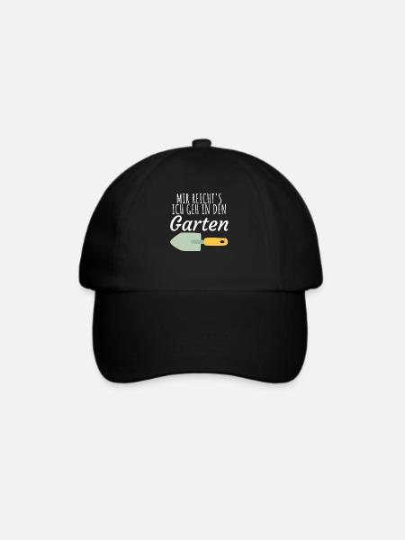 Mir reichts ich geh in den Garten - Baseballkappe - Schwarz/Schwarz