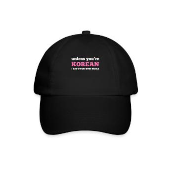 K-Pop Koreanische Popmusik - Baseballkappe - Schwarz/Schwarz - Vorne