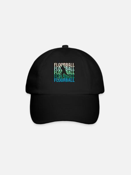 Floorball - Baseballkappe - Schwarz/Schwarz
