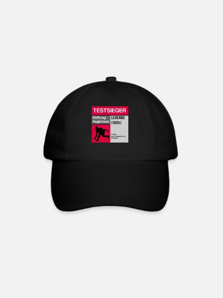 Testsieger Kegel Legende kegeln Geschenkidee - Baseballkappe - Schwarz/Schwarz