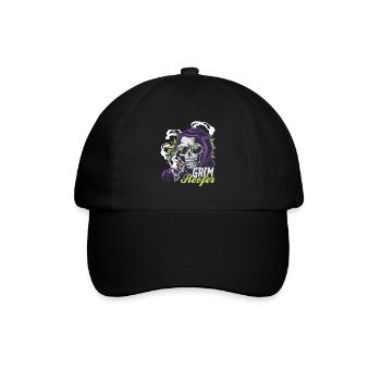Grim Reefer - Baseballkappe - Schwarz/Schwarz - Vorne