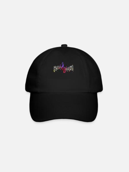 Notenschlüssel Orchester - Baseballkappe - Schwarz/Schwarz