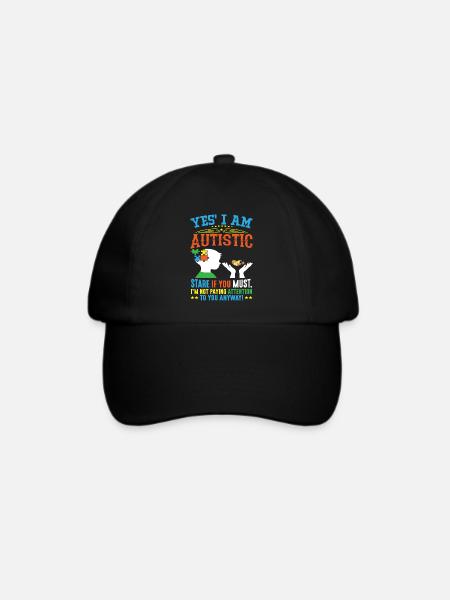 Ja ich bin autistisch - Baseballkappe - Schwarz/Schwarz