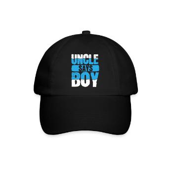 Gender Reveal Uncle - Baseballkappe - Schwarz/Schwarz - Vorne