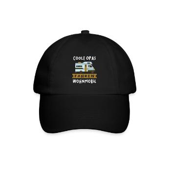 Coole Opas Fahren Wohnmobil Opa Geburtstags Design - Baseballkappe - Schwarz/Schwarz - Vorne