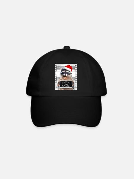 Dear Santa I Can Explain Lustiges Weihnachten Wasc - Baseballkappe - Schwarz/Schwarz