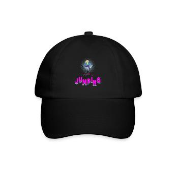 Jumping Trampolin Jumpstyle Hüpfen Sport - Baseballkappe - Schwarz/Schwarz - Vorne