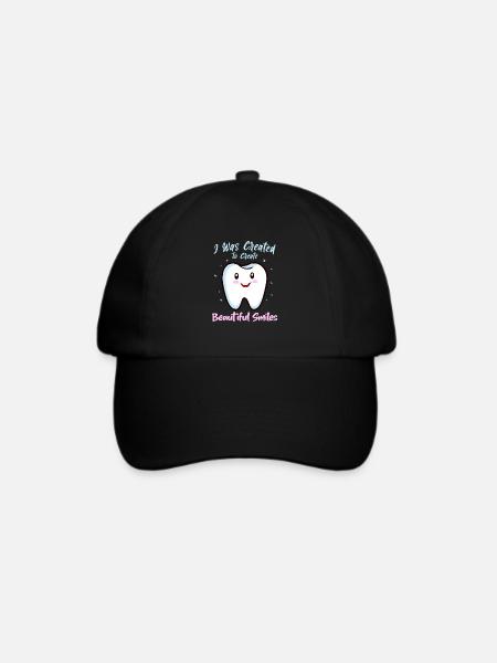 Lustiger Spruch Für Zahnärzte und Kieferorthopäden - Baseballkappe - Schwarz/Schwarz