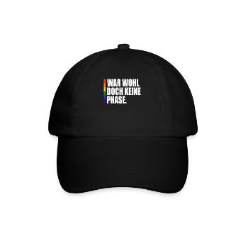 Keine Phase LGBT Gay Pride Coming Out CSD - Baseballkappe - Schwarz/Schwarz - Vorne