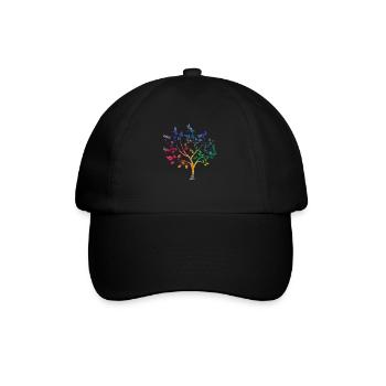 Libelle Geschenkidee Baum - Baseballkappe - Schwarz/Schwarz - Vorne