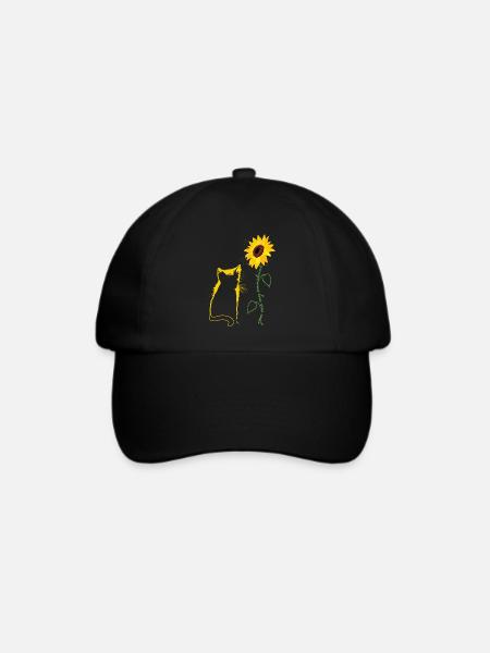 Katze Du bist mein Sonnenschein Super süßer Katzenliebhaber Perfe - Baseballkappe - Schwarz/Schwarz