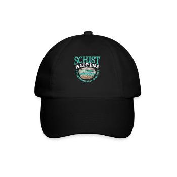 Geologe Schiefer - Baseballkappe - Schwarz/Schwarz - Vorne