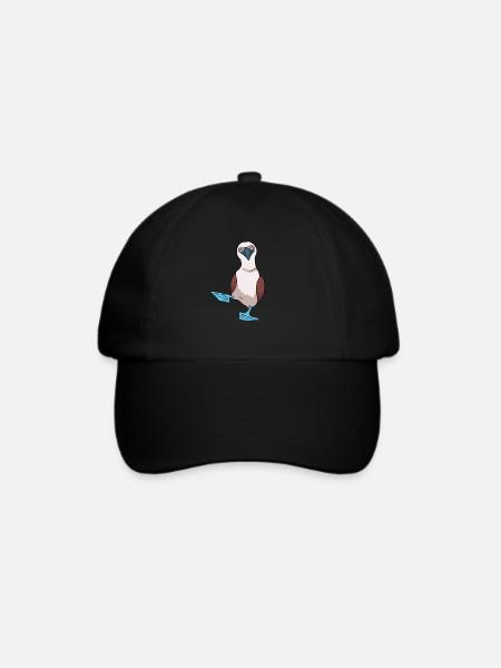 Blaufußtölpel Lustiger Meeresvogel Blauer Vogel - Baseballkappe - Schwarz/Schwarz