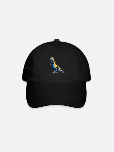 Taube - Baseballkappe - Schwarz/Schwarz