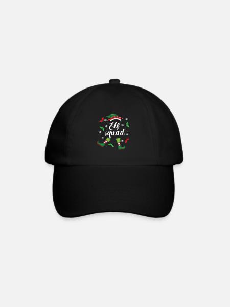 Elf Squad - Funny Family Matching Christmas | Xmas - Baseballkappe - Schwarz/Schwarz