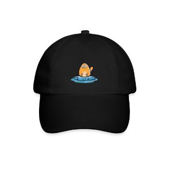 Katze Winterzeit Kalt Frost Xmas - Baseballkappe - Schwarz/Schwarz - Vorne