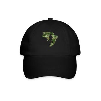 Angler Camouflage - Baseballkappe - Schwarz/Schwarz - Vorne