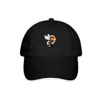 Coole Wespe - Baseballkappe - Schwarz/Schwarz - Vorne