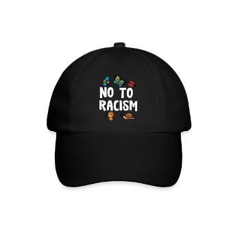 Rassismus Gegen Rechts Spruch Damen Geschenk - Baseballkappe - Schwarz/Schwarz - Vorne