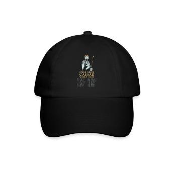 Geschichte Gaius Julius Cäsar Antike Schlachtzüge - Baseballkappe - Schwarz/Schwarz - Vorne