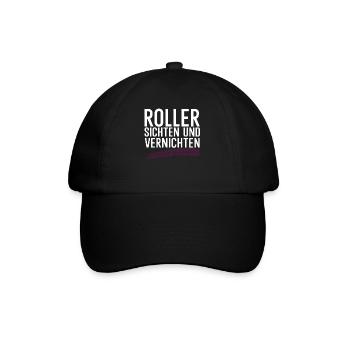 Roller sichten und vernichten - Baseballkappe - Schwarz/Schwarz - Vorne