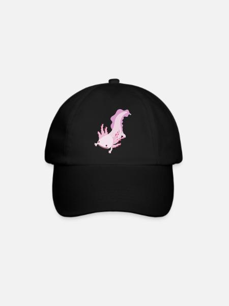 Axolotl - Baseballkappe - Schwarz/Schwarz