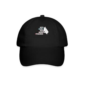 Trakehner Pferd Pferde Reiter Geschenk - Baseballkappe - Schwarz/Schwarz - Vorne