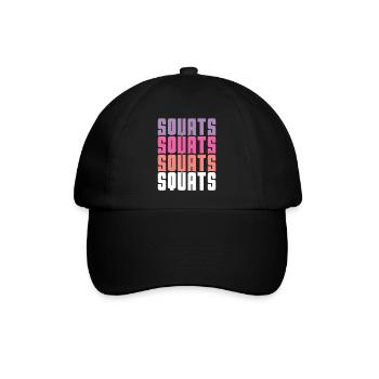 Squats - Baseballkappe - Schwarz/Schwarz - Vorne