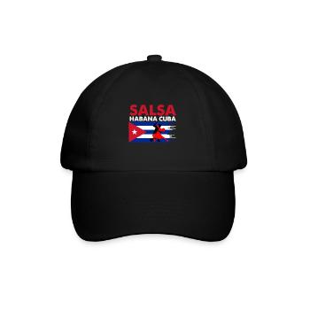 Salsa Havanna Kuba - Baseballkappe - Schwarz/Schwarz - Vorne