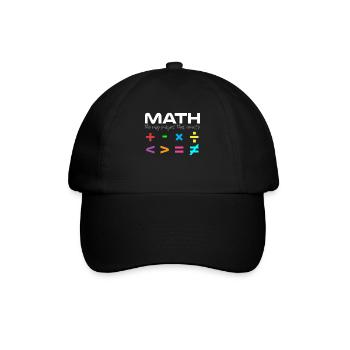 Mathe Mathematik Mathematiker Zahlen Formeln - Baseballkappe - Schwarz/Schwarz - Vorne