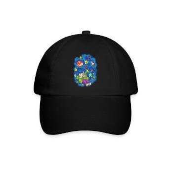 Lustiges Mädchen mit Kuscheldecke Kinder Humor - Baseballkappe - Schwarz/Schwarz - Vorne