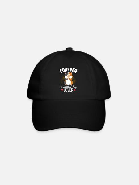 Meerschweinchen - Baseballkappe - Schwarz/Schwarz