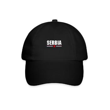 Serbien! - Baseballkappe - Schwarz/Schwarz - Vorne